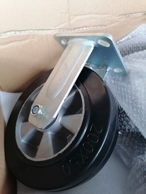 Fixed aluminum rubber castors
