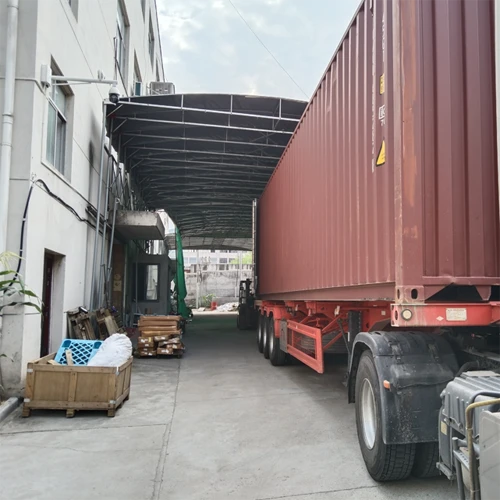 shopping carts loading container
